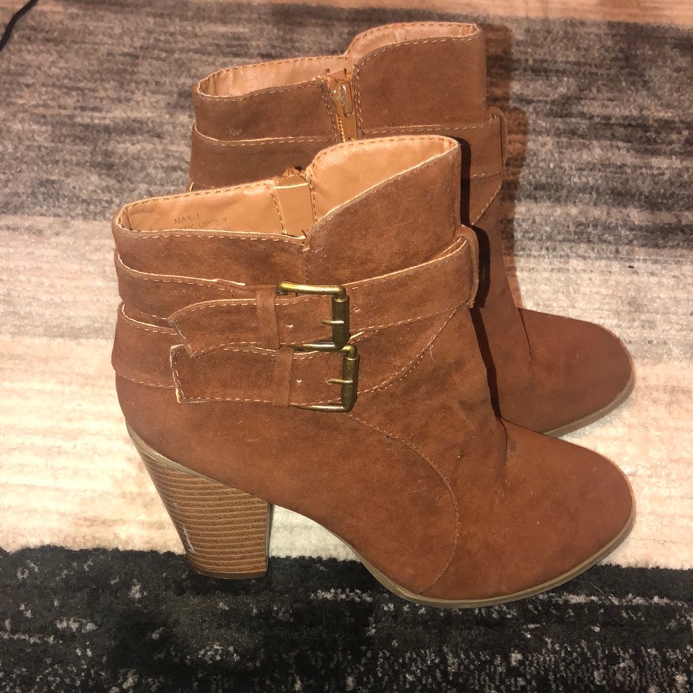 Tan booties